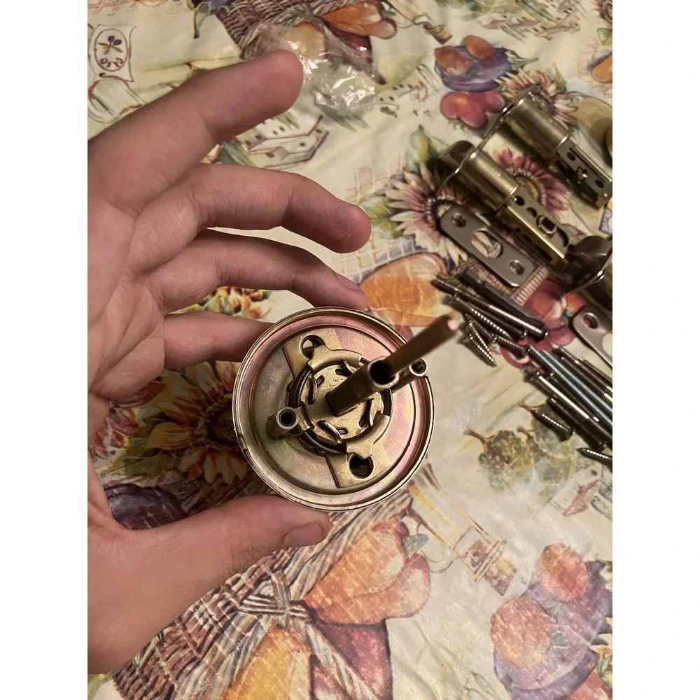 Assortment of Brass plated Door Knobs and Handles with Hardware for Interior MCM